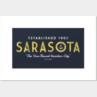 Sarasota Florida - Vintage Anchor Posters and Art